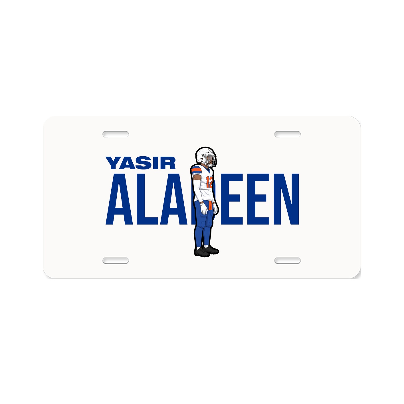 License Plate — Player Name in Classic