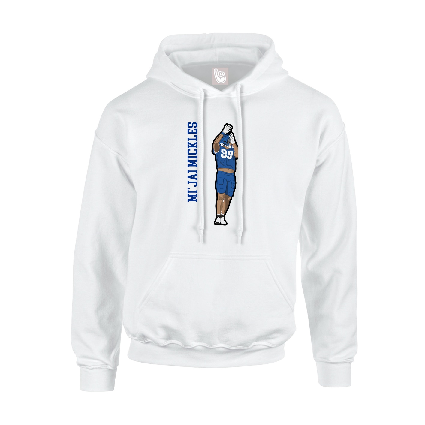 Hoodie — Name Vertical in White