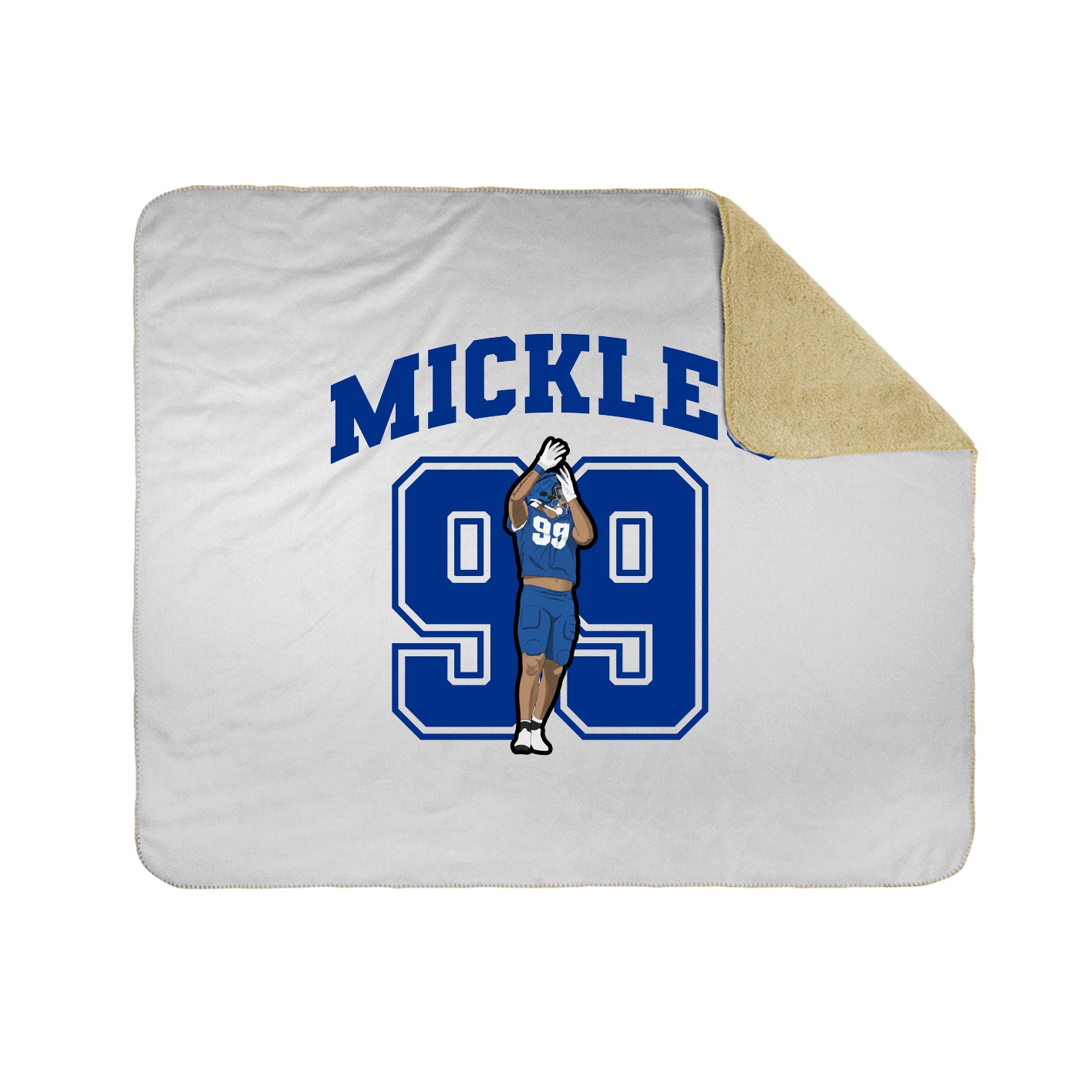 Throw Blanket — Number in White
