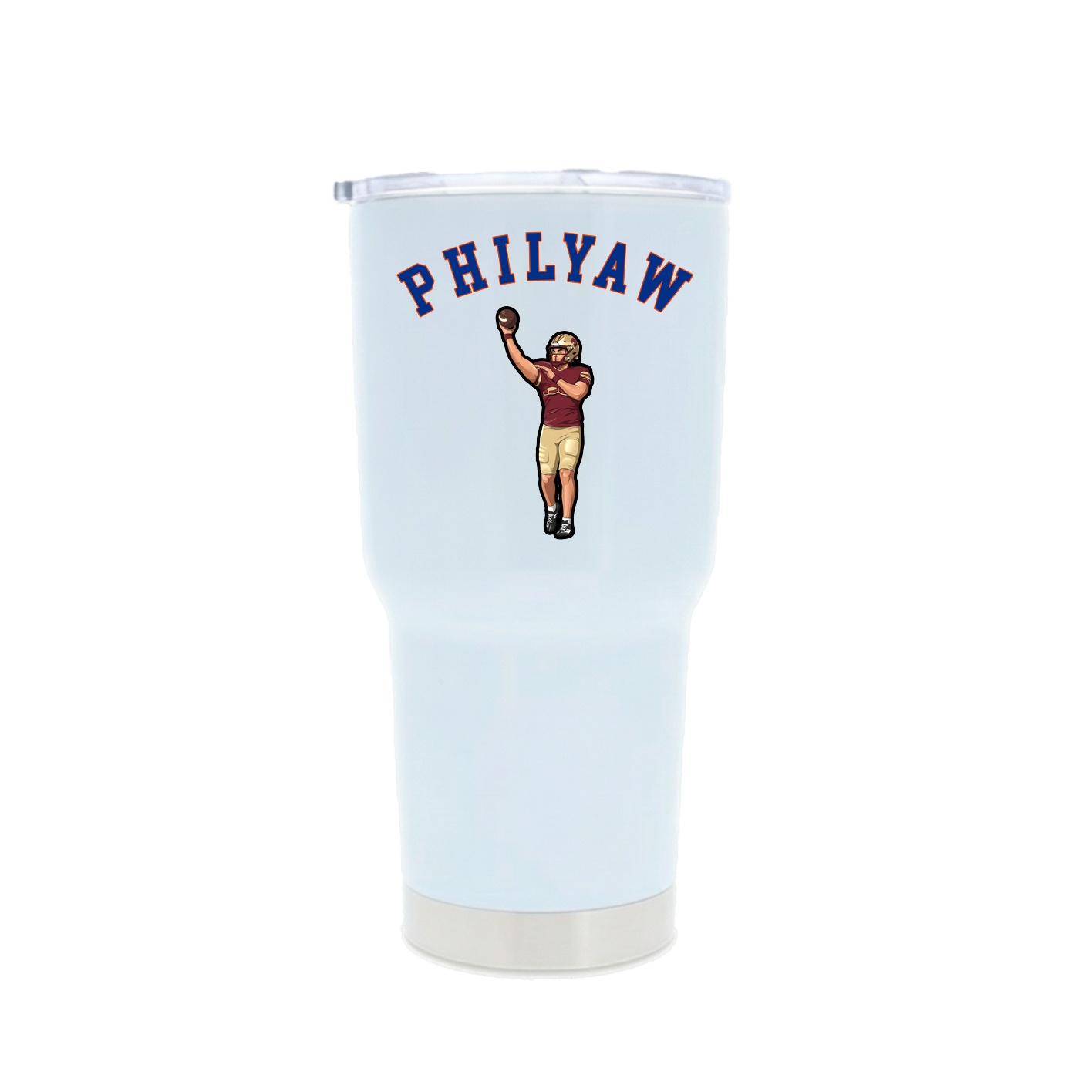 30oz Stainless Steel Tumbler — Shirsey Arch in White
