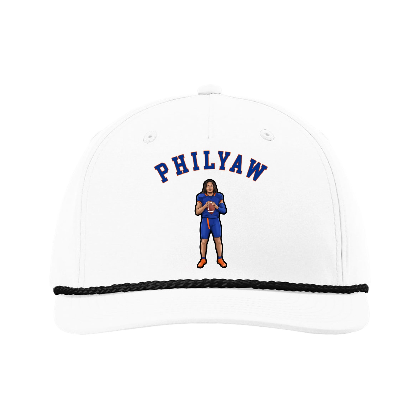 Five-Panel Classic Rope Cap — Shirsey Arch in White