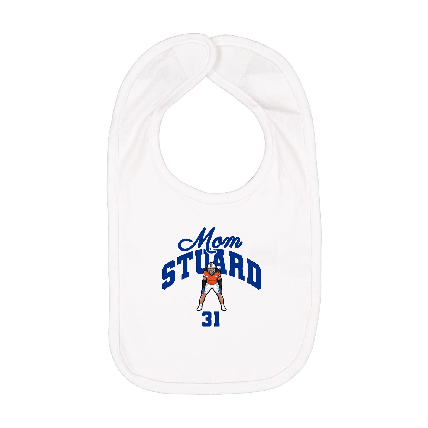 Infant Bib — Mothers Day Arch in White