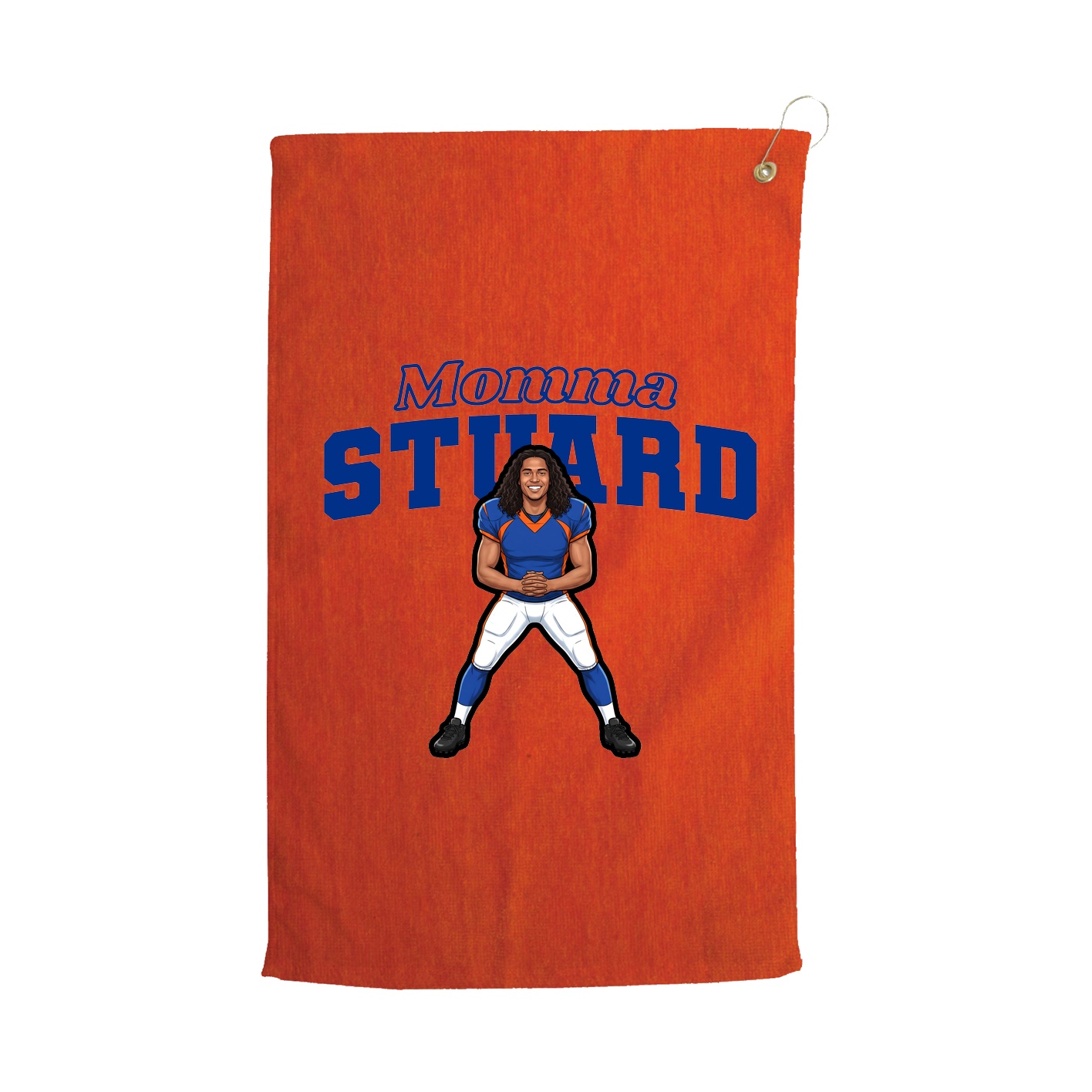 Golf Towel — Mothers Day Block in Orange