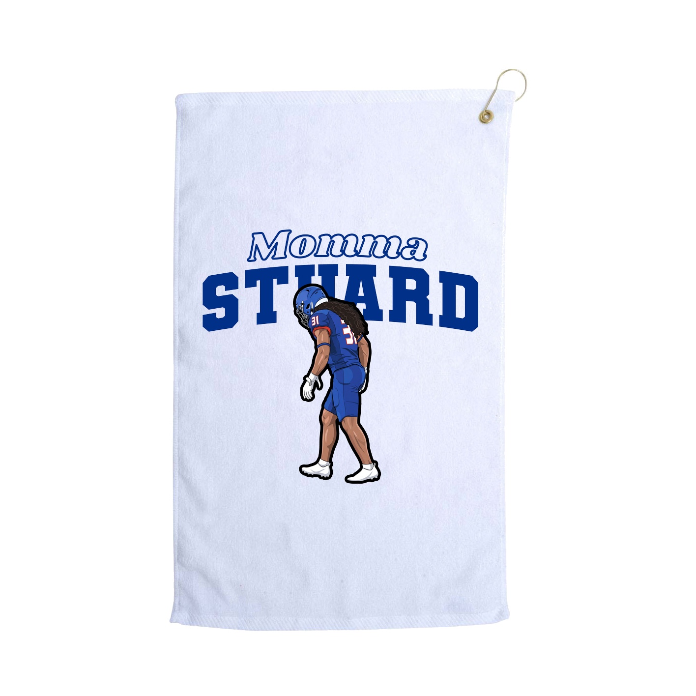 Golf Towel — Mothers Day Block in White
