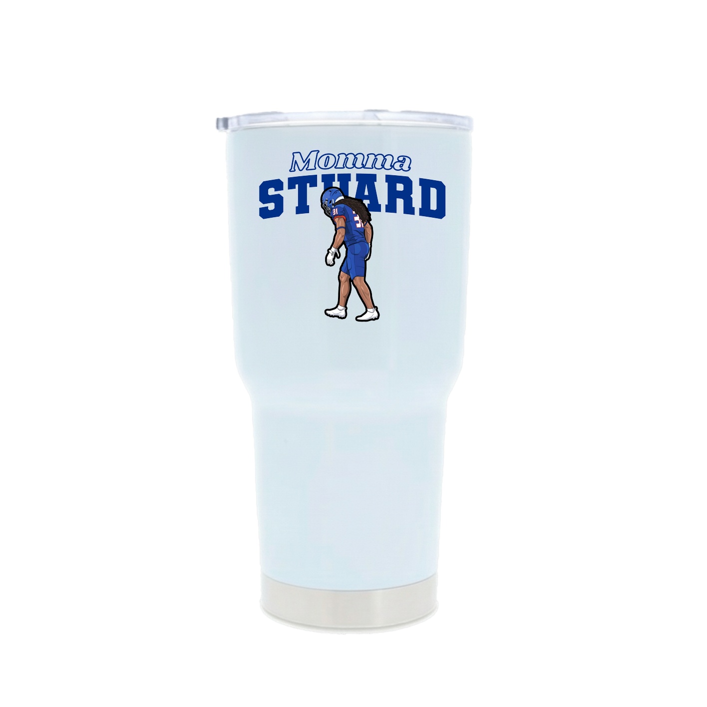 30oz Stainless Steel Tumbler — Mothers Day Block in White