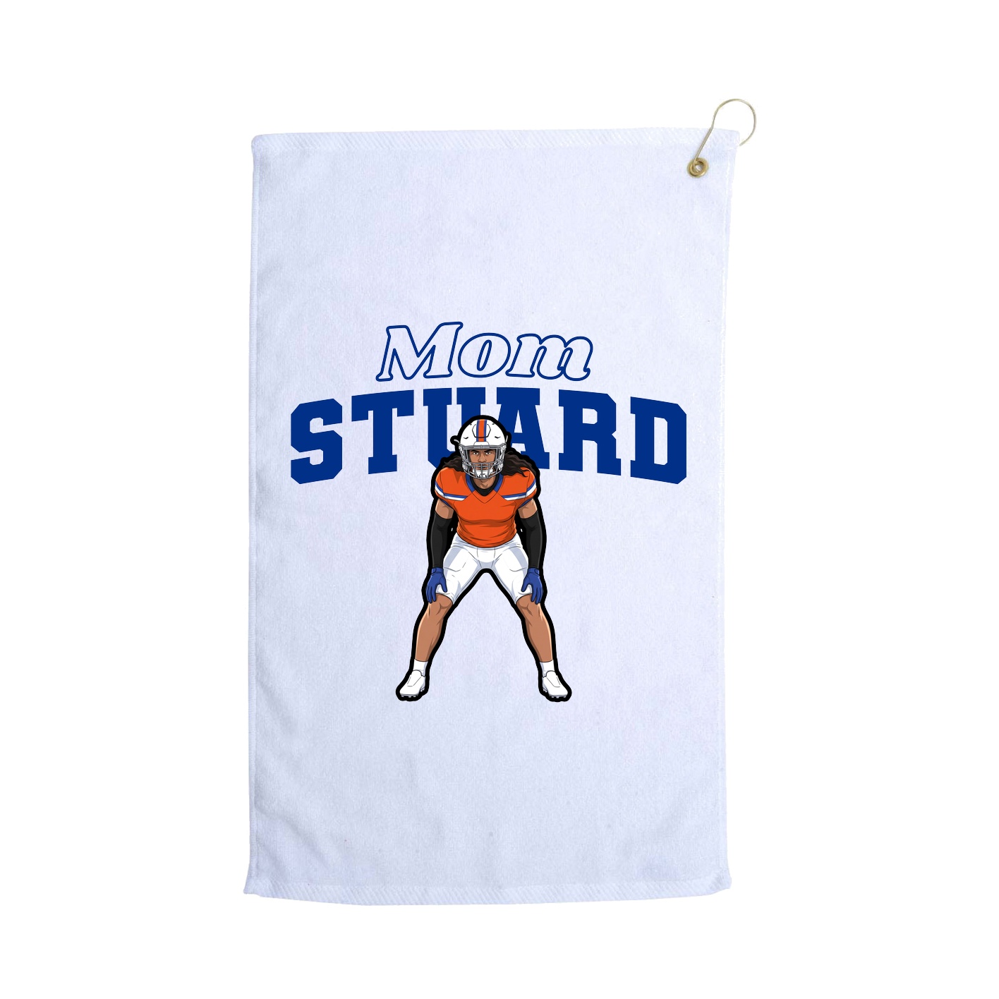Golf Towel — Mothers Day Block in White