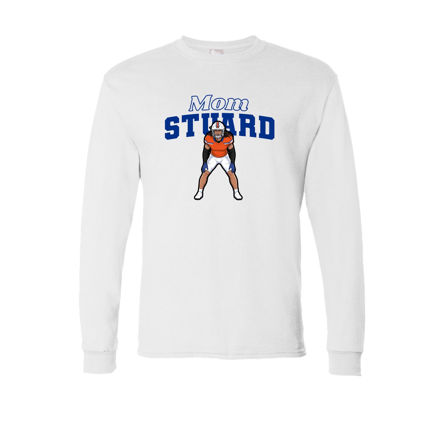Long Sleeve Tee — Mothers Day Block in White