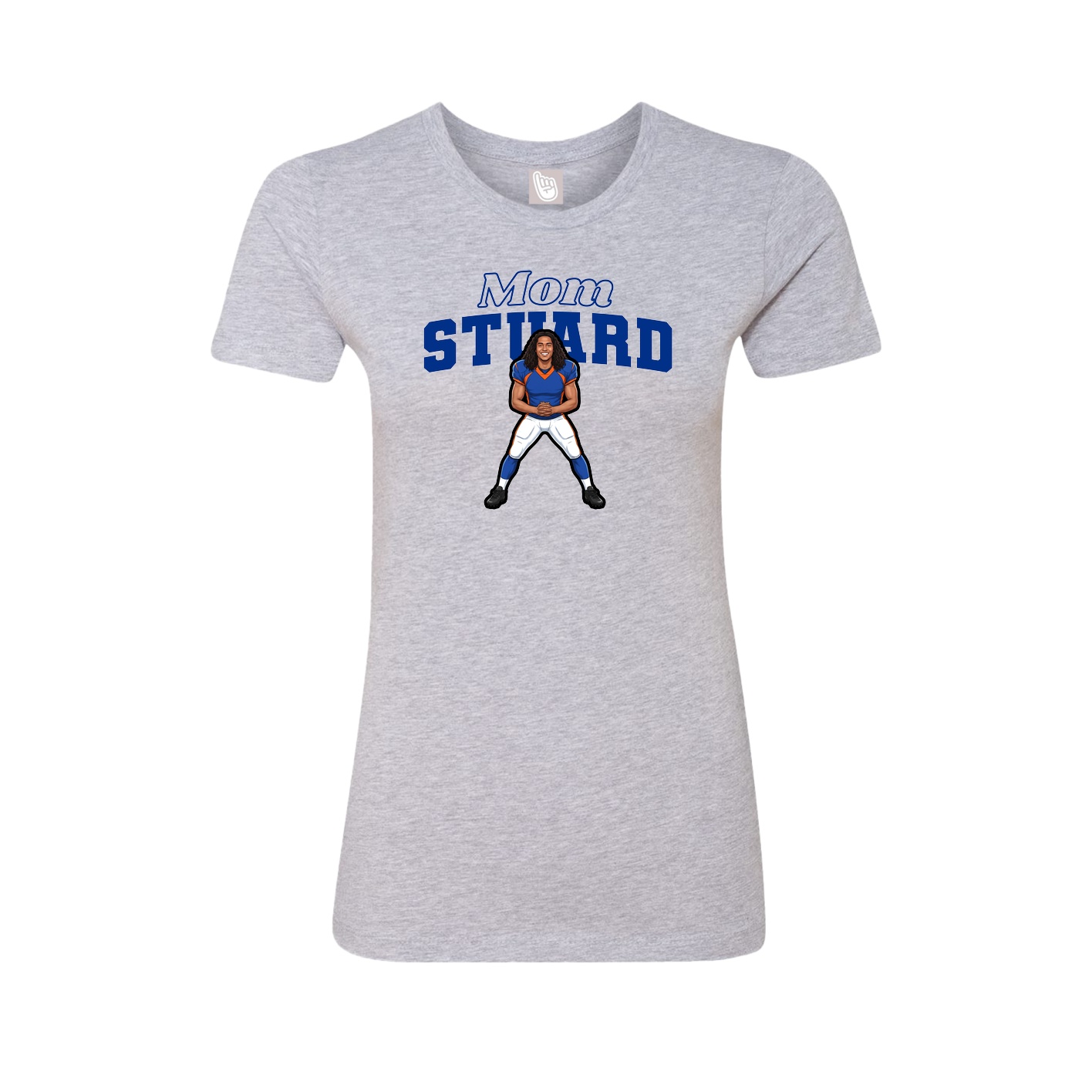 Womens Tee — Mothers Day Block in Grey