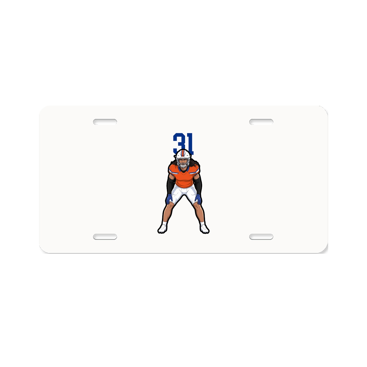 License Plate — Number Top in Classic