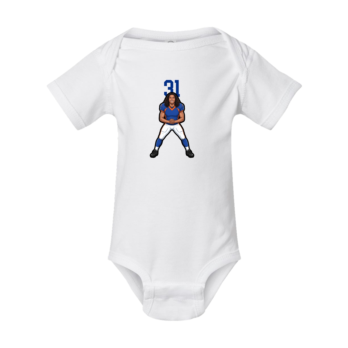 Baby Onesie — Number Top in White