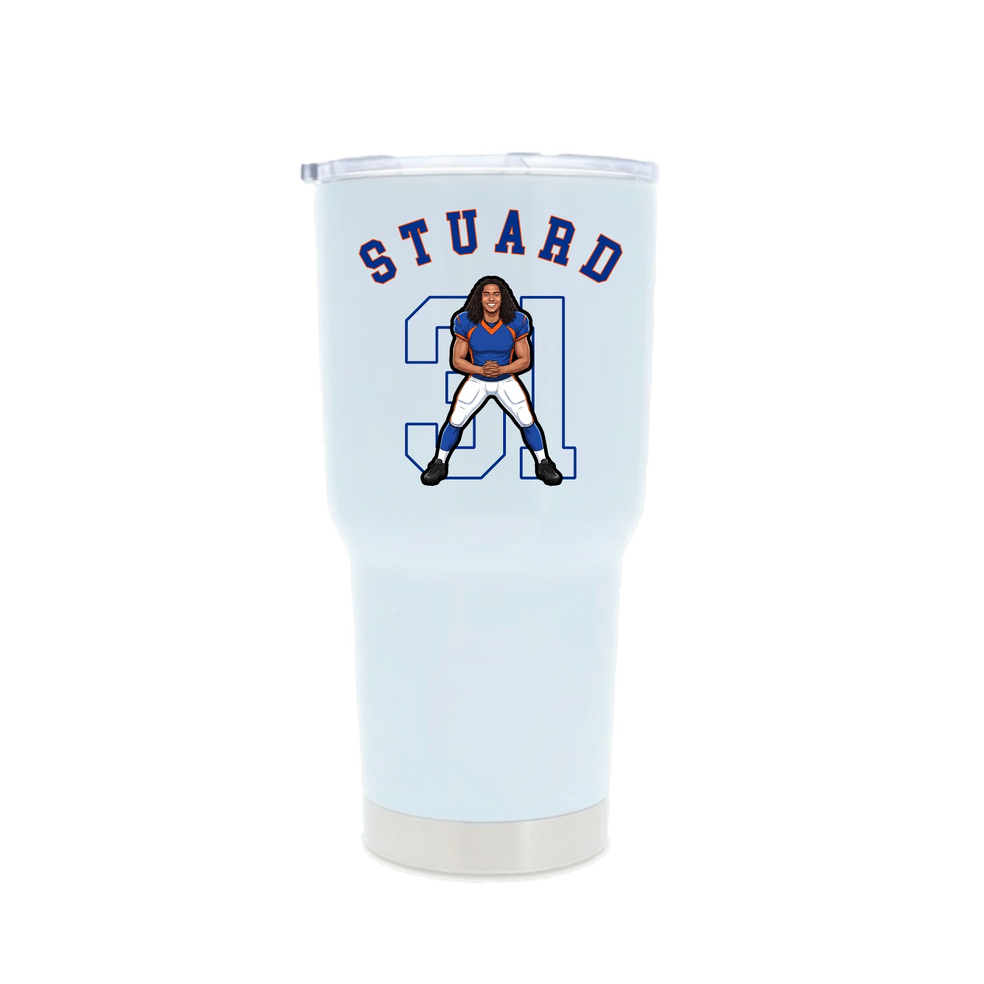 30oz Stainless Steel Tumbler — Shirsey Arch in White