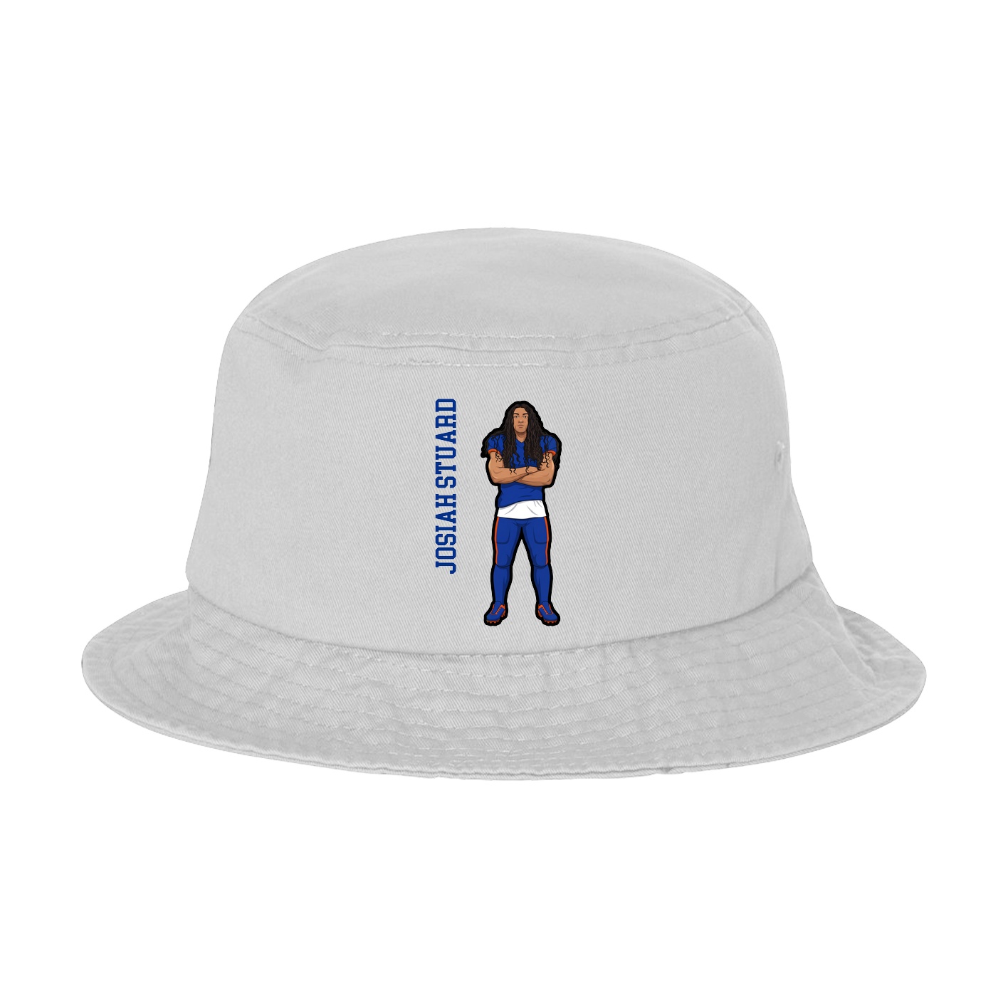 Bucket Cap — Name Vertical in White