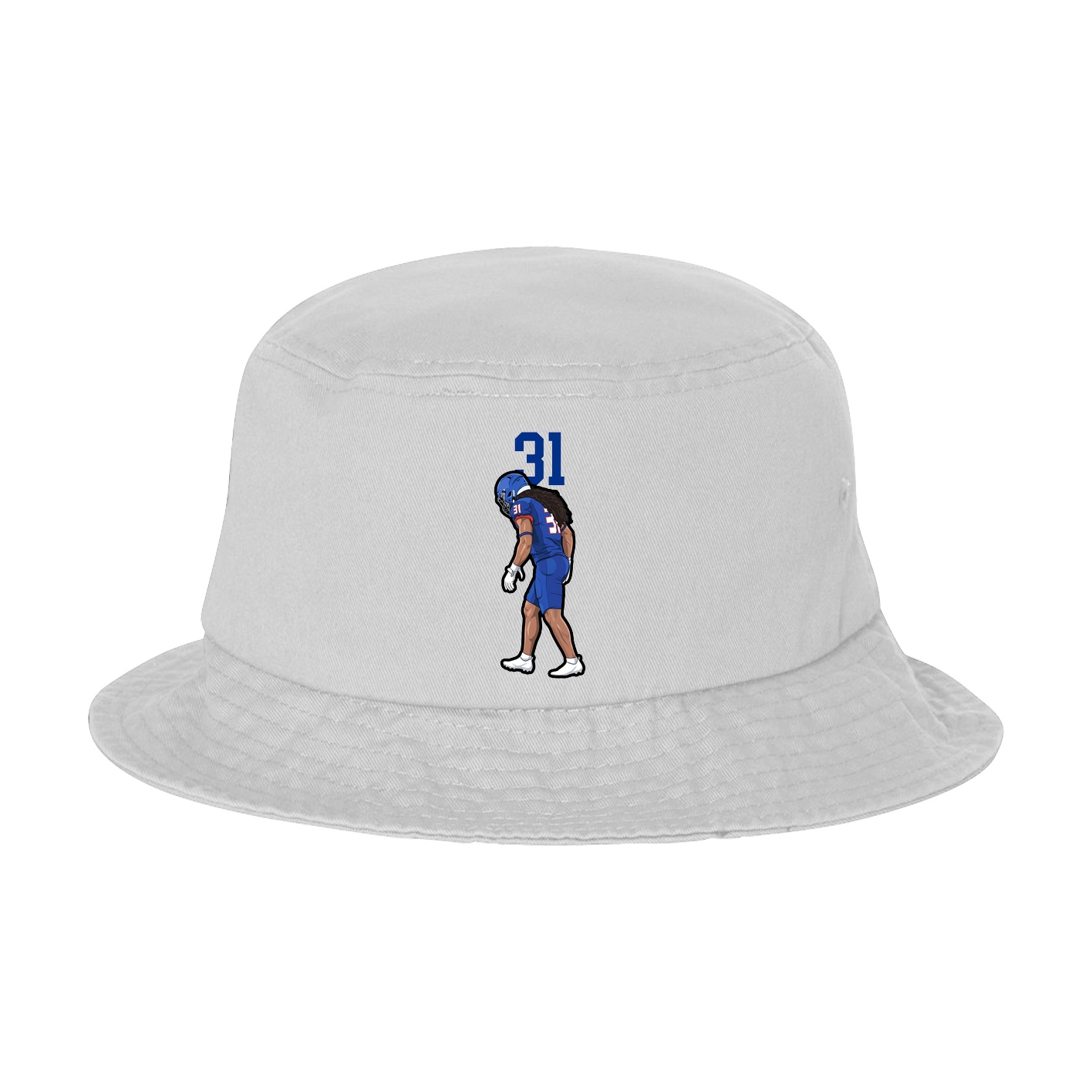 Bucket Cap — Number Top in White
