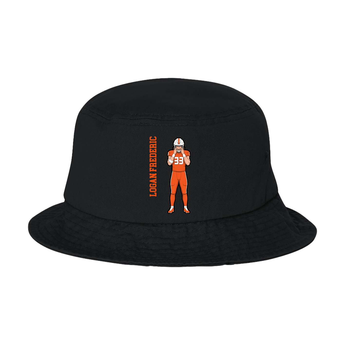 Bucket Cap — Name Vertical in Black