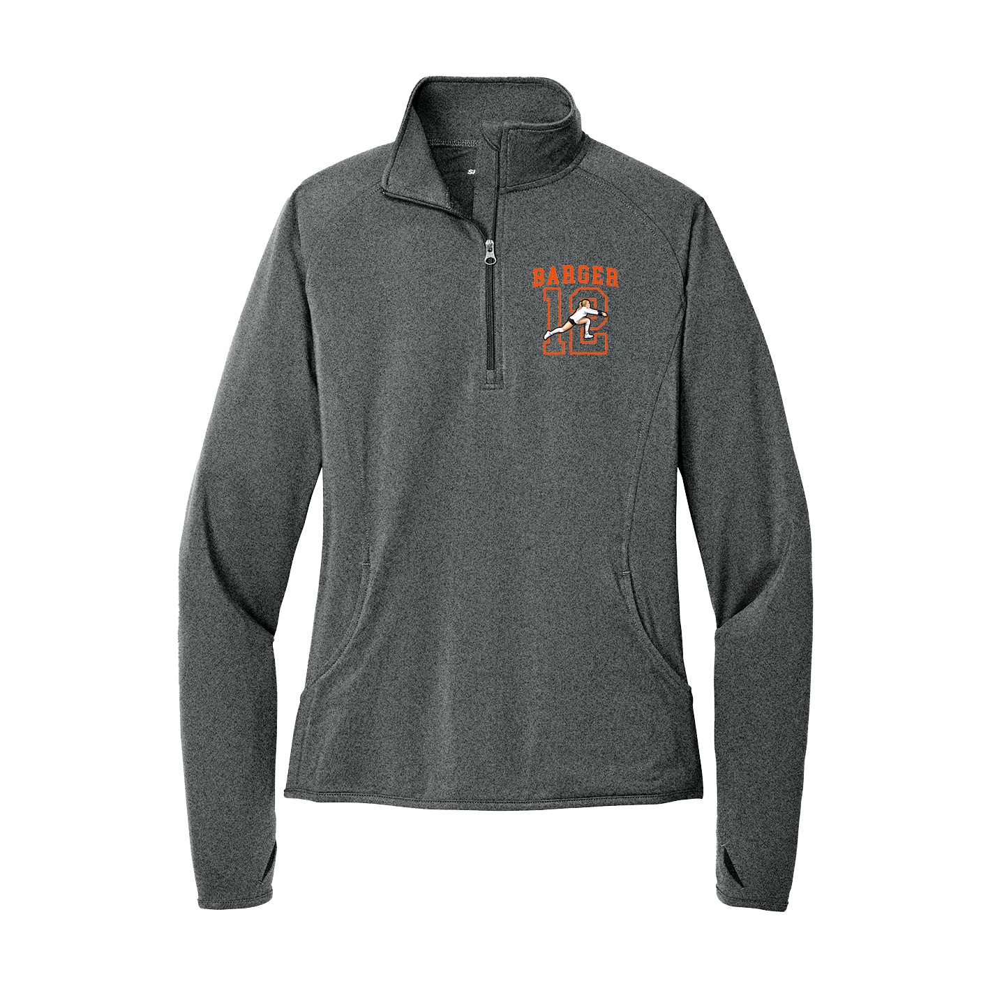 Women's Q-Zip Pullover — Shirsey in Grey