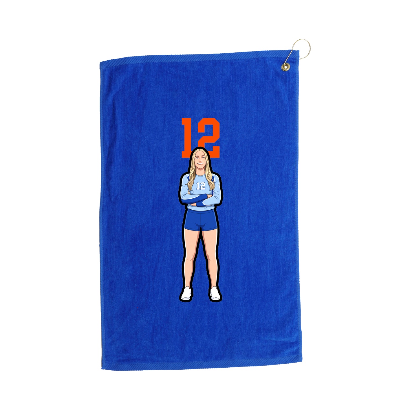 Golf Towel — Number Top in Royal