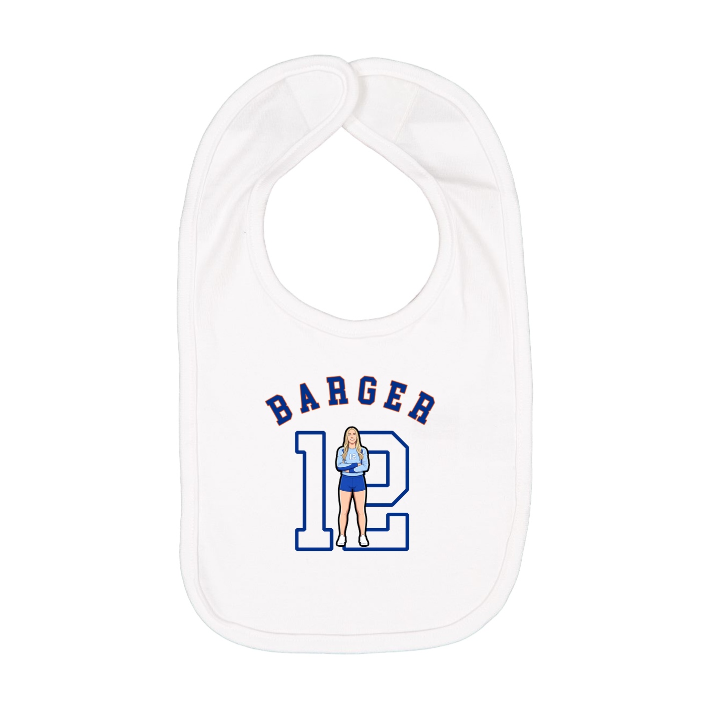 Infant Bib — Shirsey Arch in White