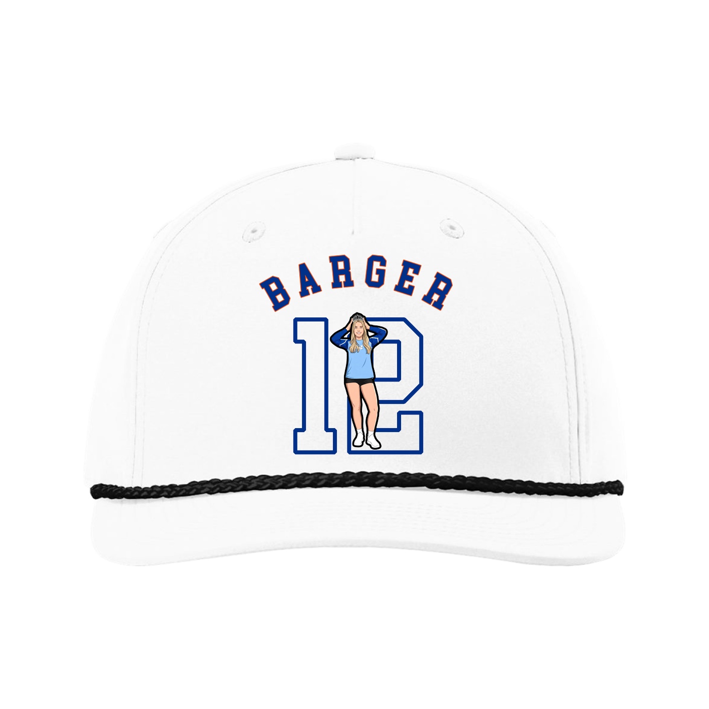 Five-Panel Classic Rope Cap — Shirsey Arch in White