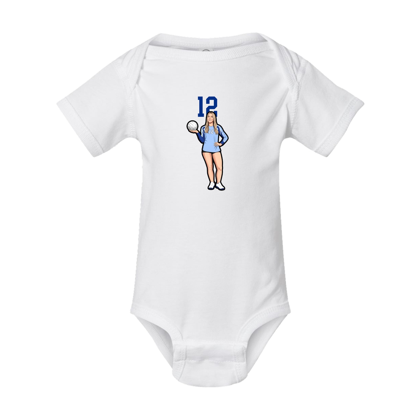 Baby Onesie — Number Top in White