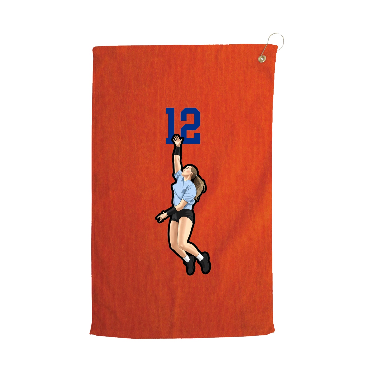 Golf Towel — Number Top in Orange