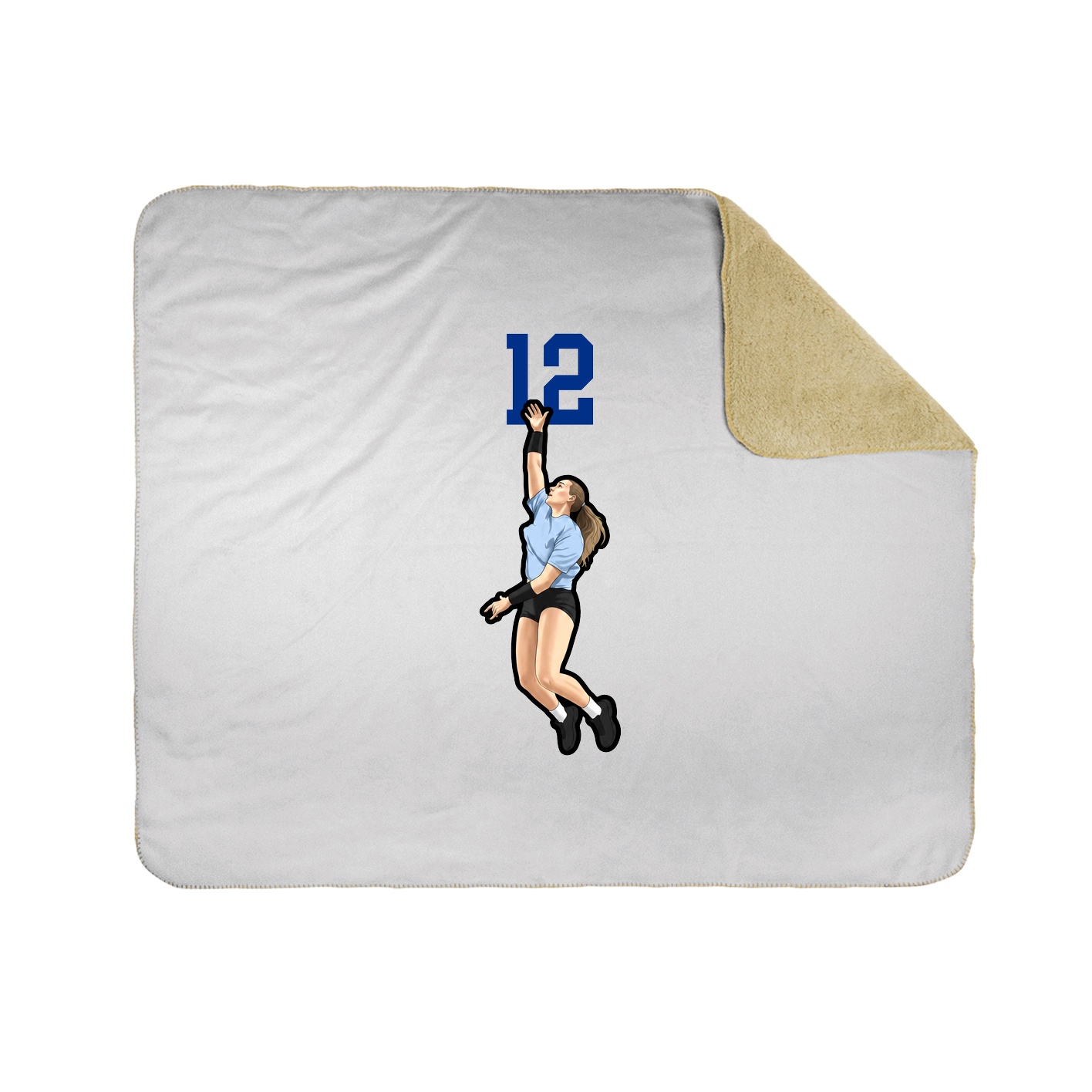 Throw Blanket — Number Top in White