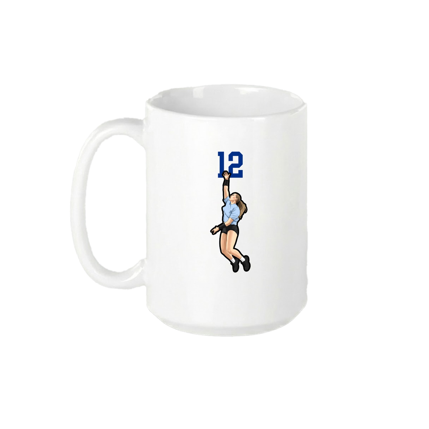 15oz Coffee Mug — Number Top in White