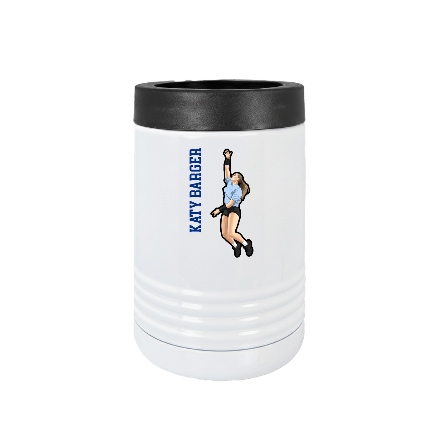 Beverage Holder — Name Vertical in White