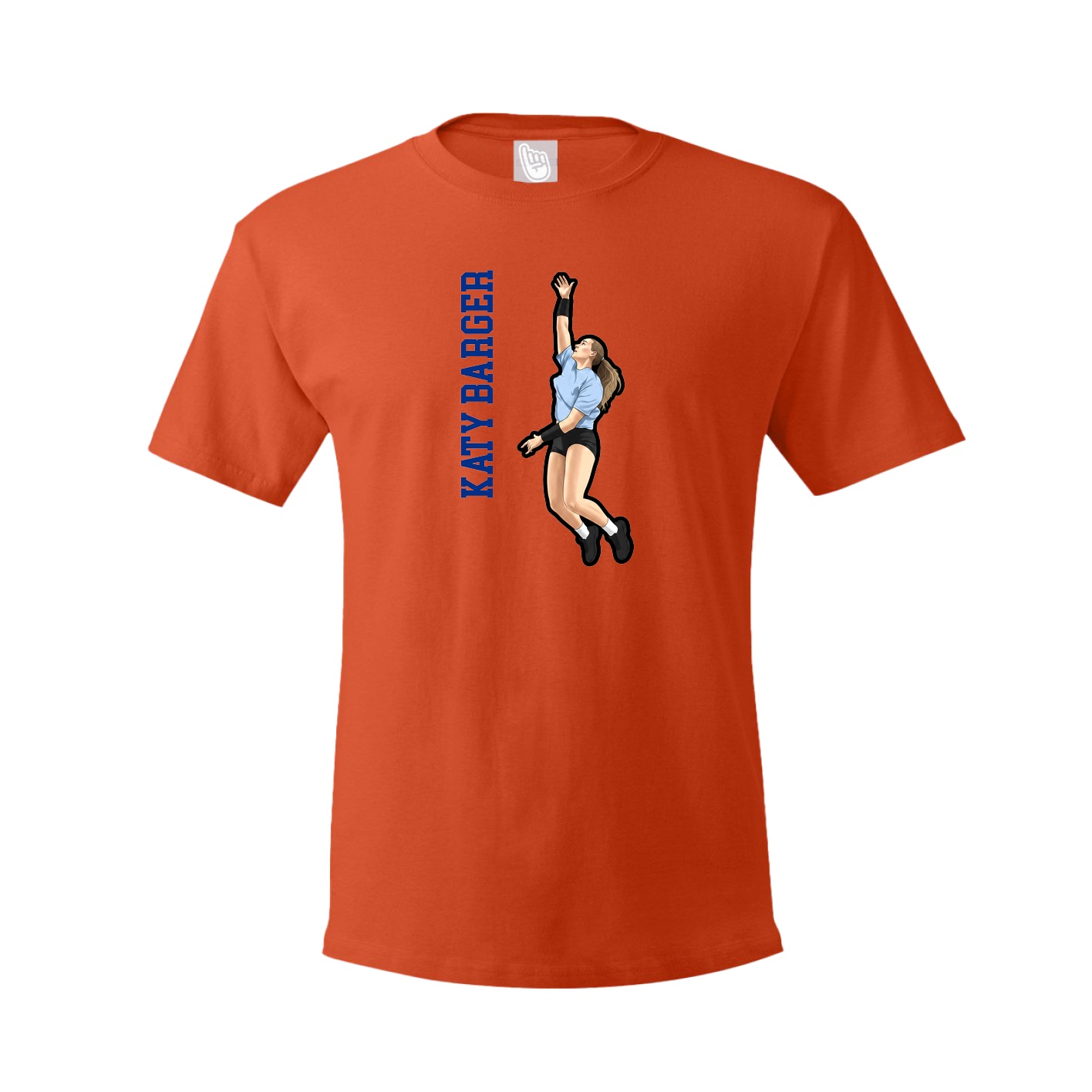 Tee — Name Vertical in Orange