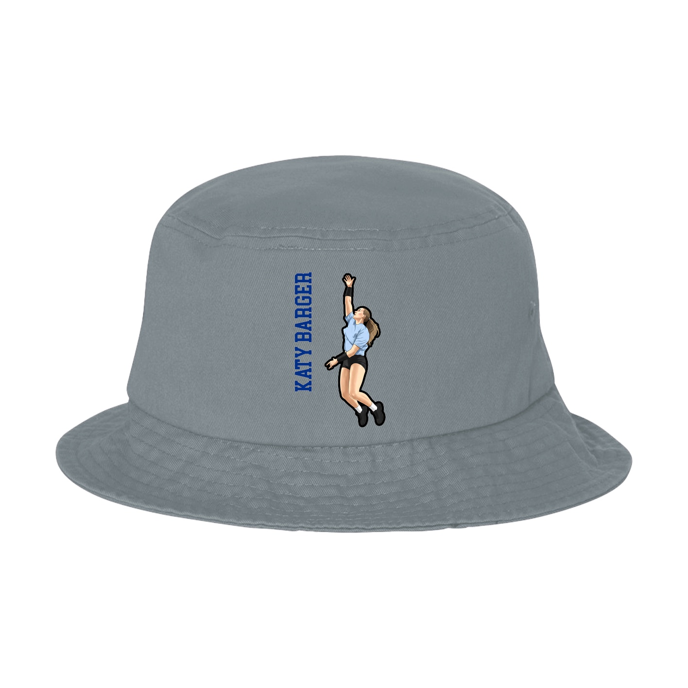 Bucket Cap — Name Vertical in Grey