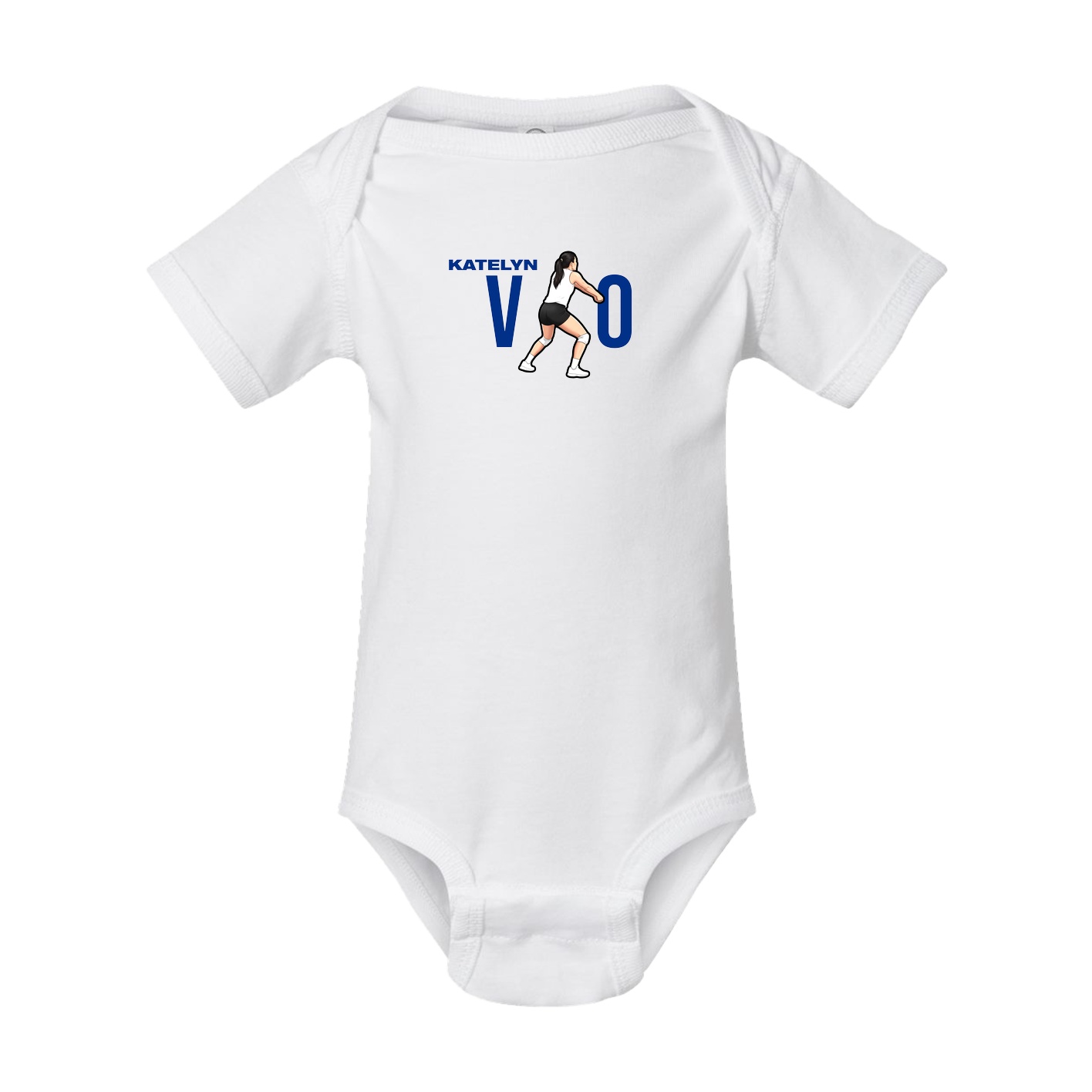 Baby Onesie — Player Name in White