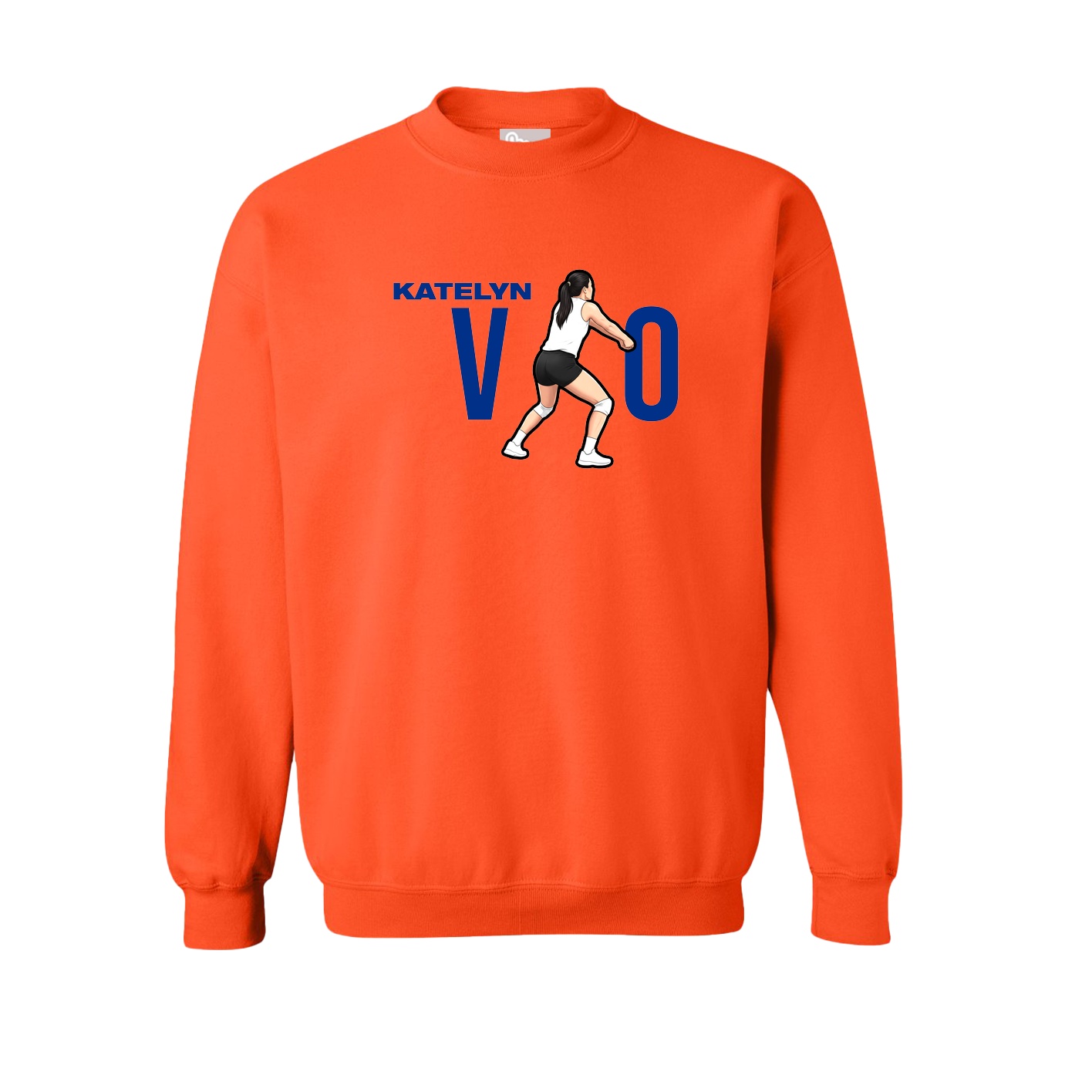 Fleece Crew — Player Name in Orange