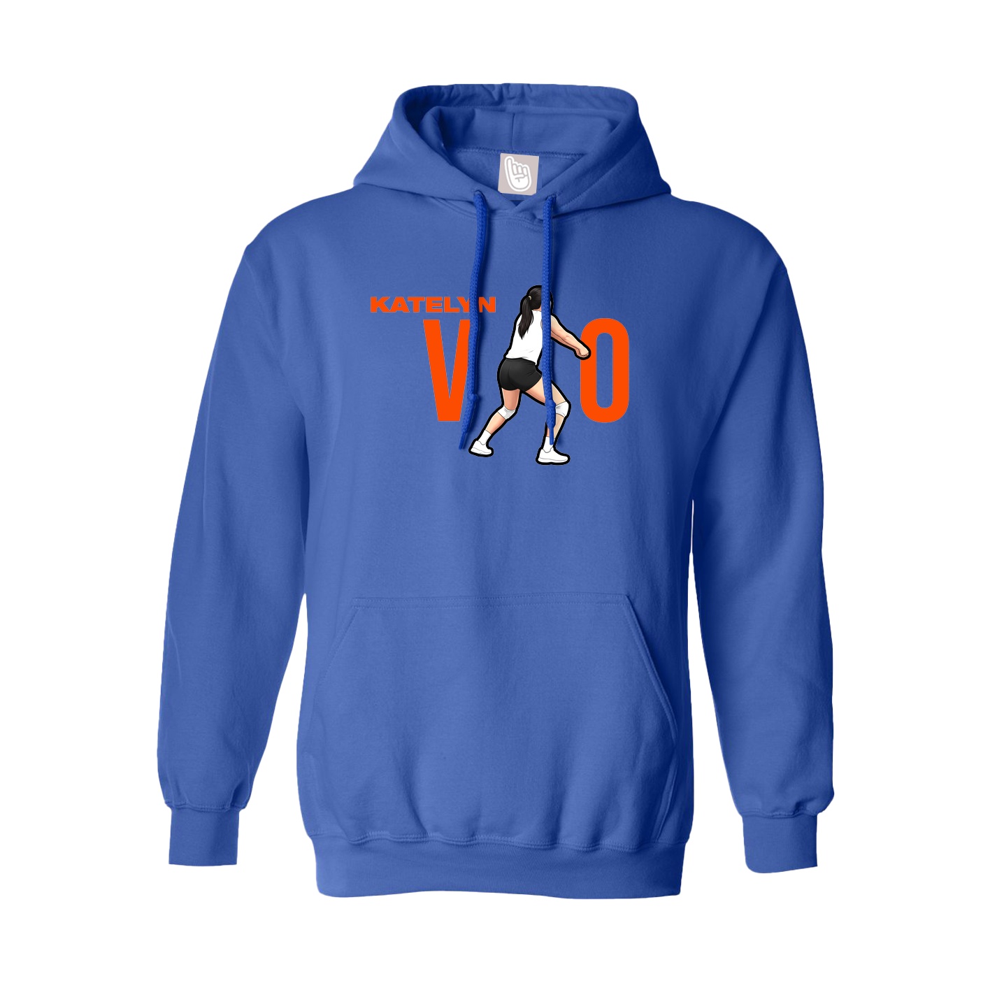 Youth Hoodie — Player Name in Royal