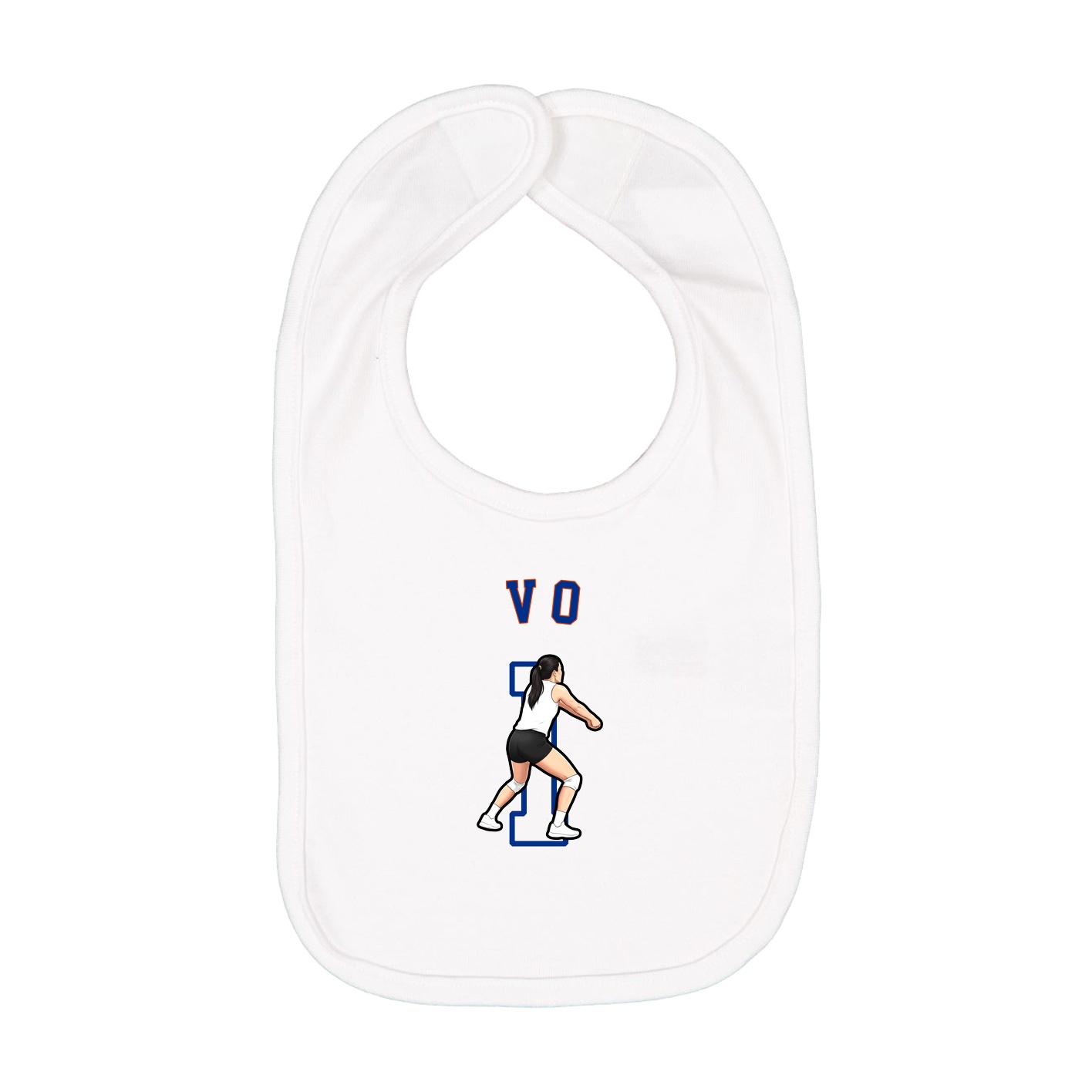 Infant Bib — Shirsey Arch in White