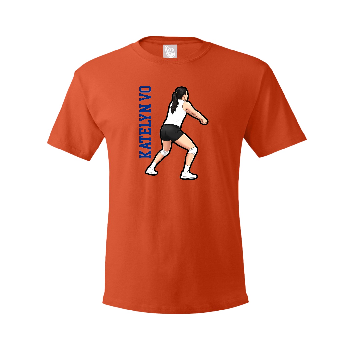 Tee — Name Vertical in Orange
