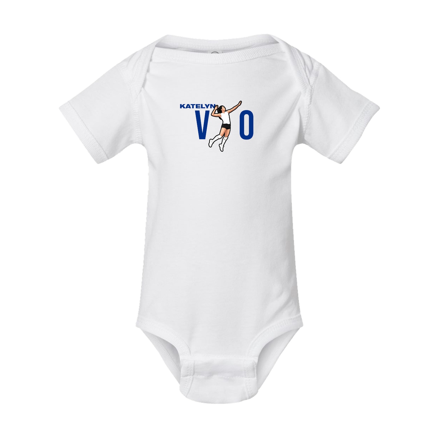 Baby Onesie — Player Name in White