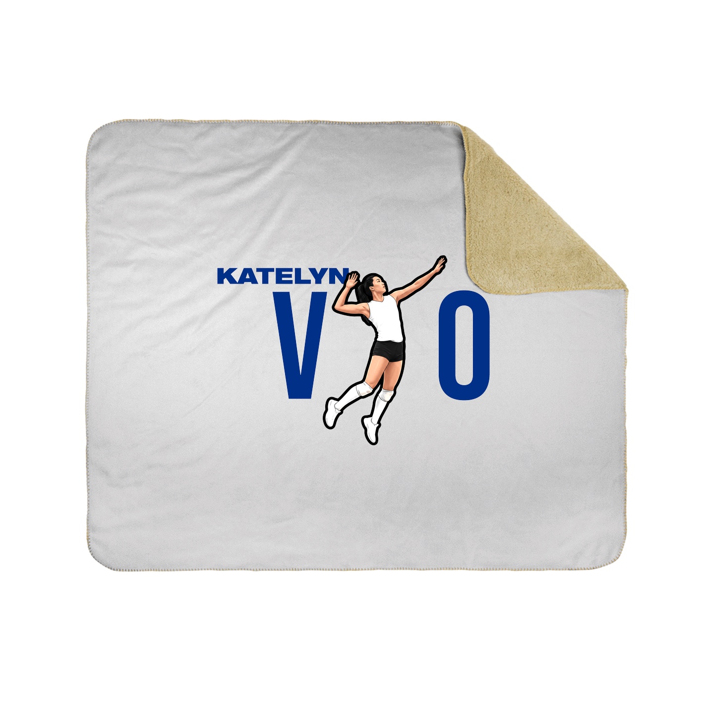 Throw Blanket — Player Name in White