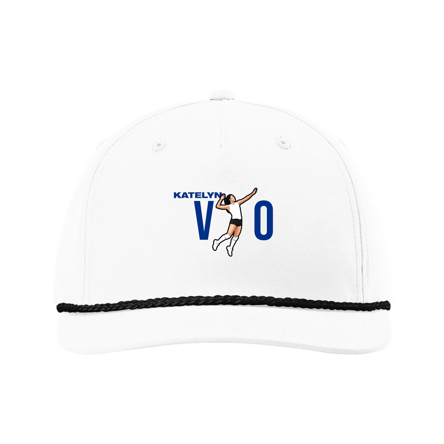Five-Panel Classic Rope Cap — Player Name in White
