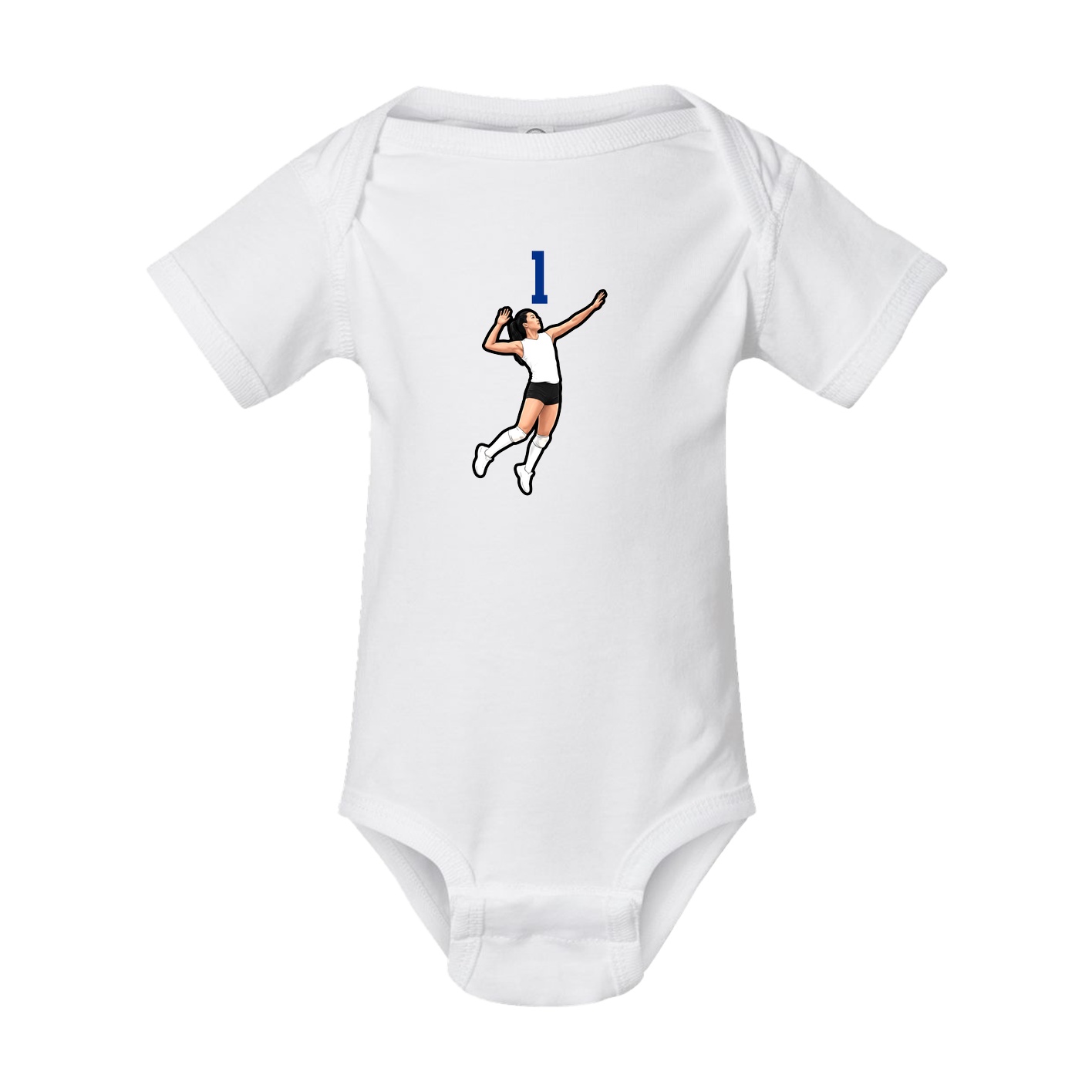 Baby Onesie — Number Top in White