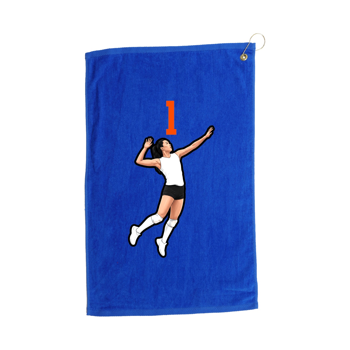 Golf Towel — Number Top in Royal