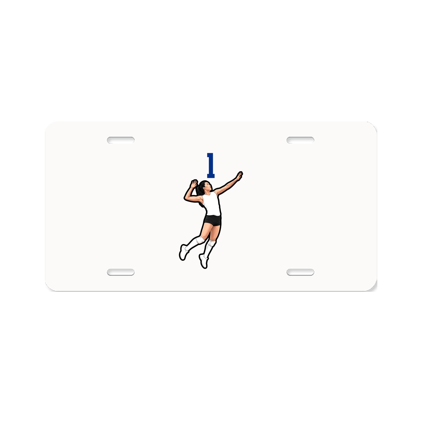 License Plate — Number Top in Classic
