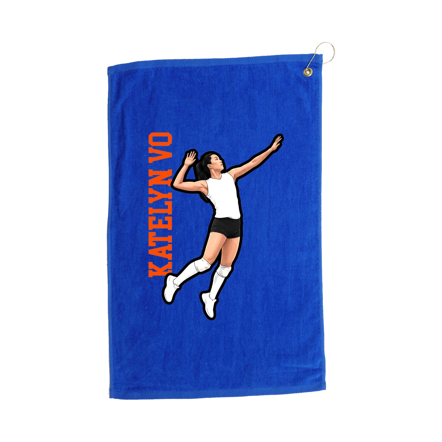 Golf Towel — Name Vertical in Royal