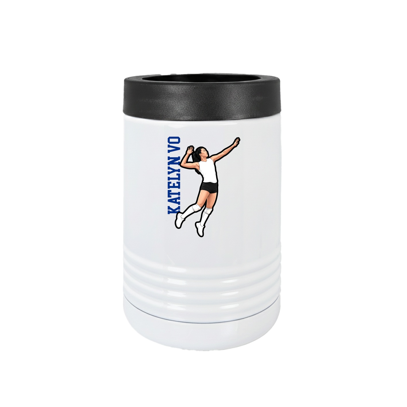 Beverage Holder — Name Vertical in White