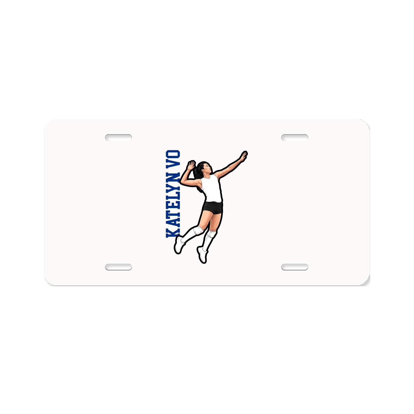 License Plate — Name Vertical in Classic