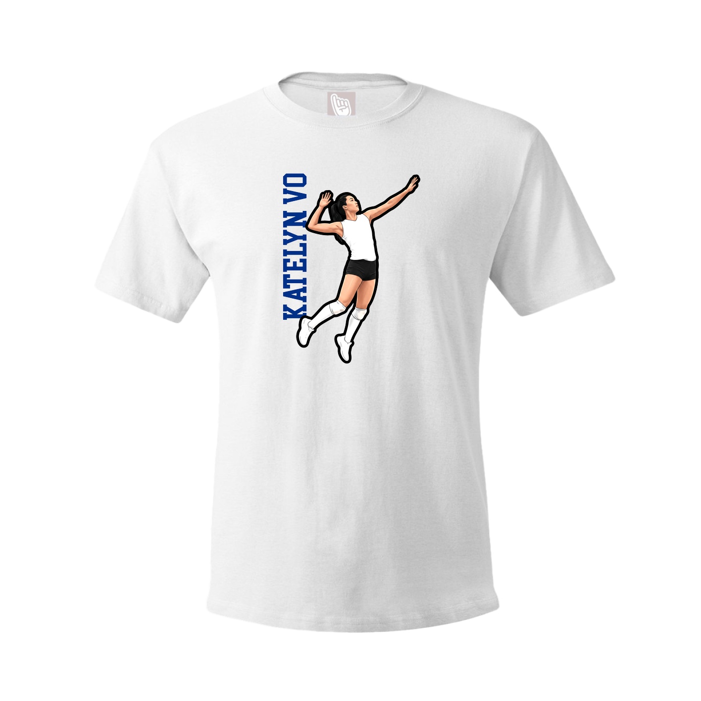 Tee — Name Vertical in White