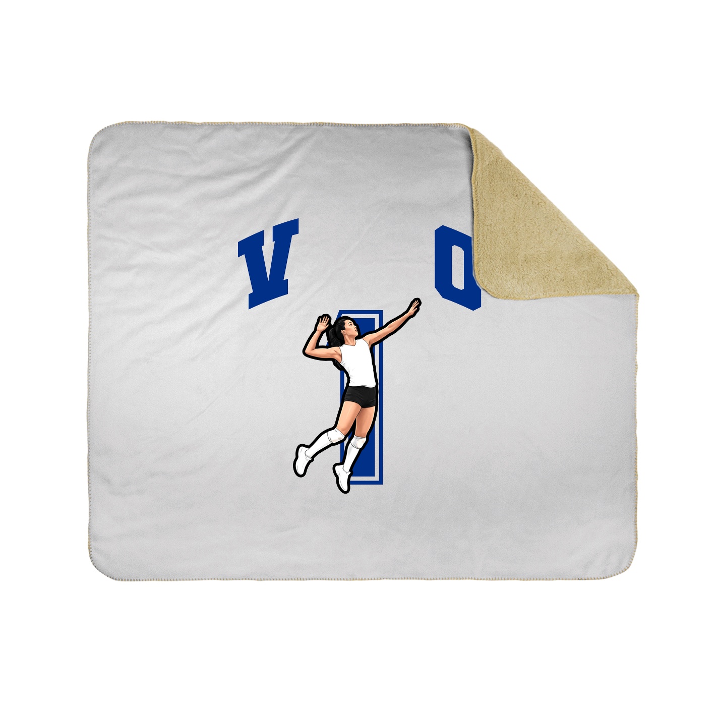 Throw Blanket — Number in White