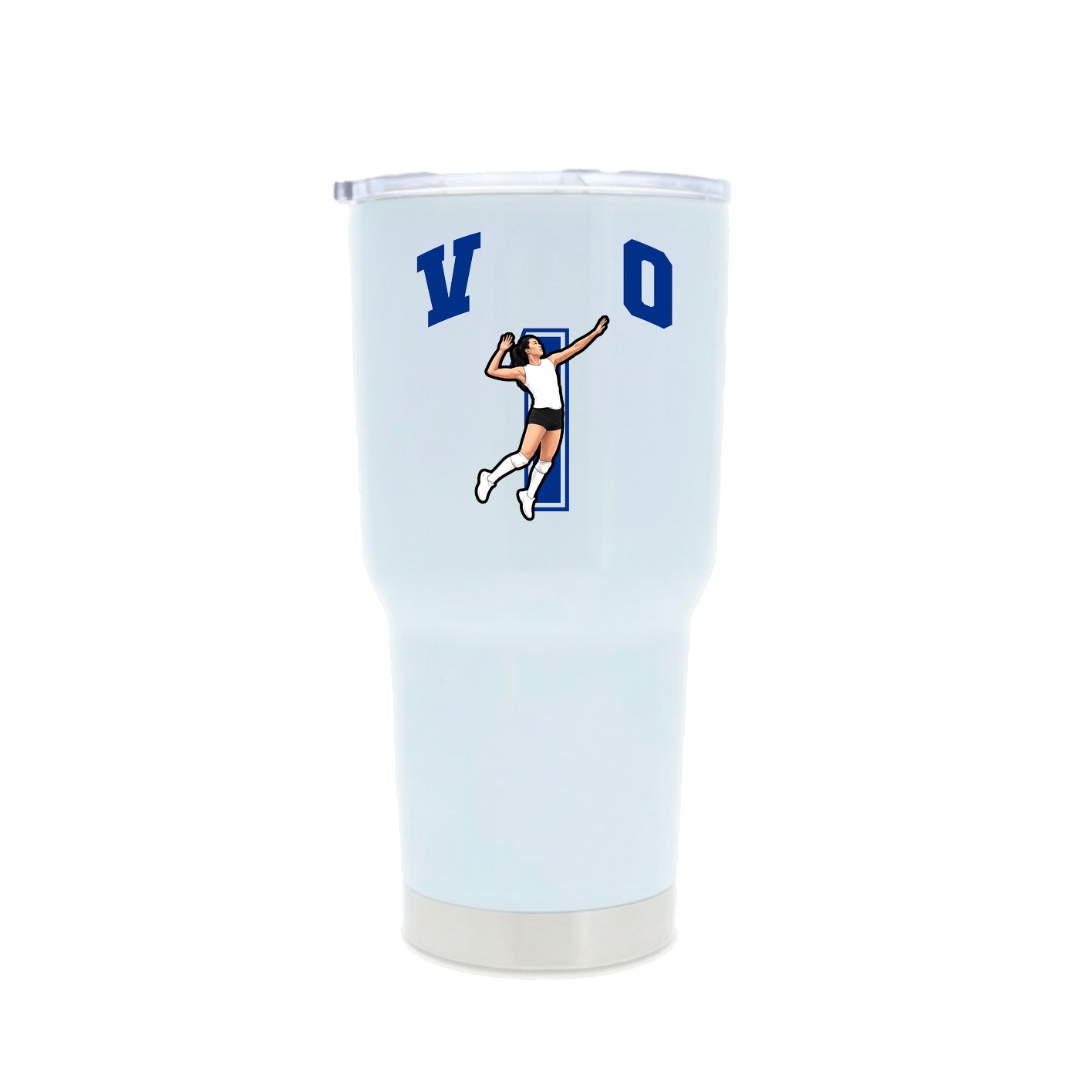 30oz Stainless Steel Tumbler — Number in White