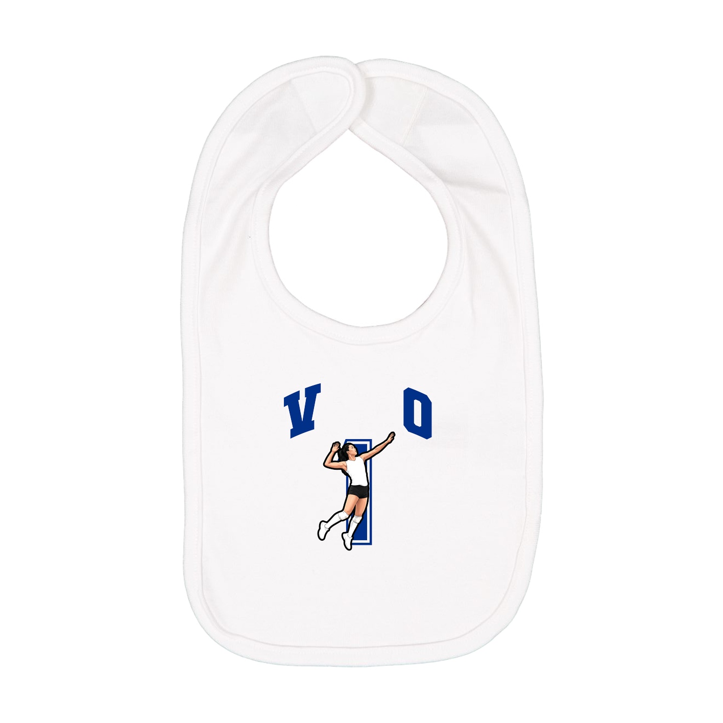 Infant Bib — Number in White