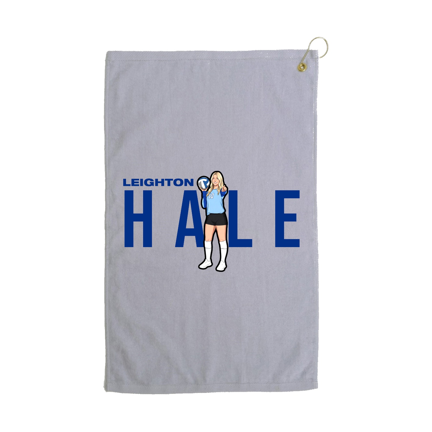 Golf Towel — Player Name in Grey