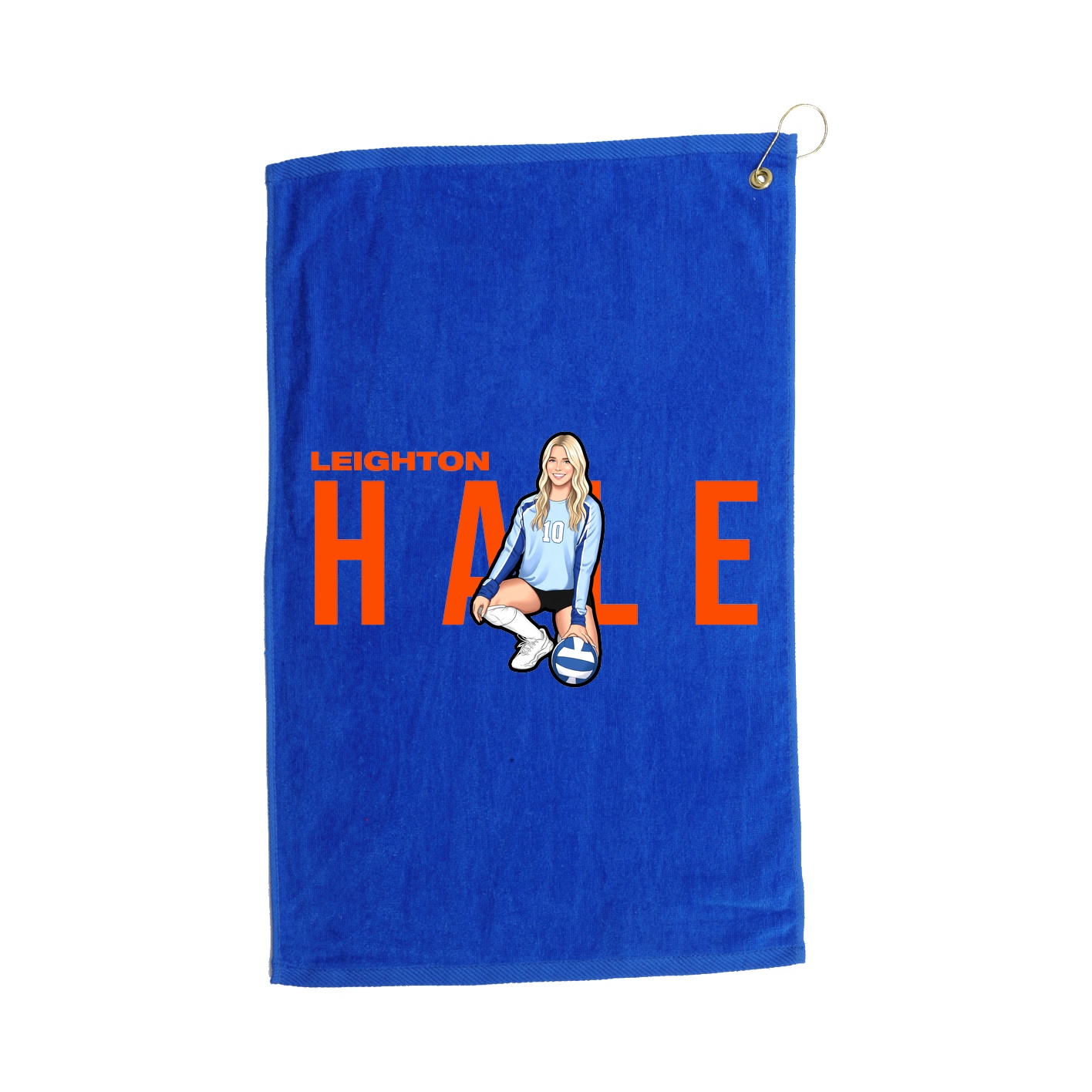 Golf Towel — Player Name in Royal