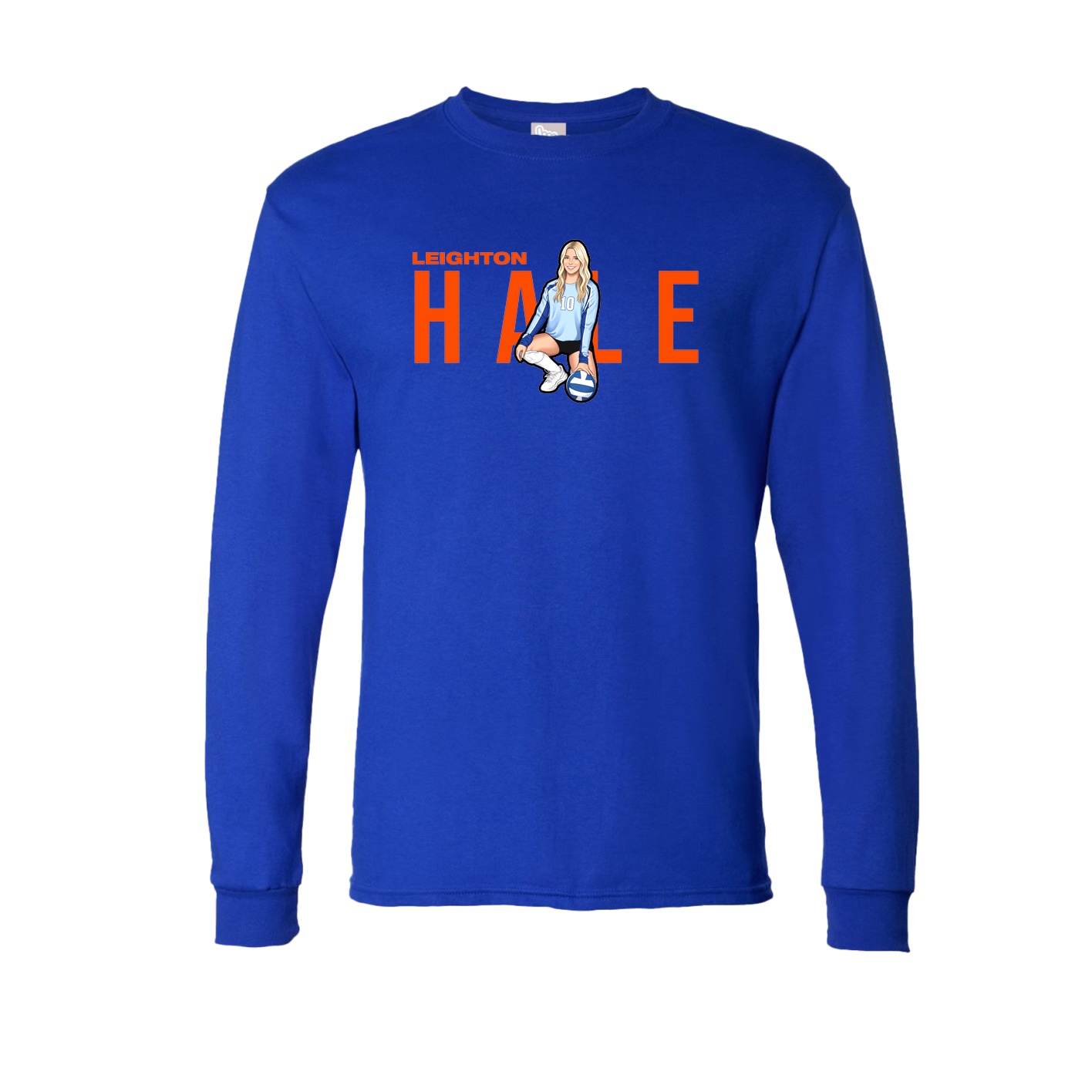 Long Sleeve Tee — Player Name in Royal